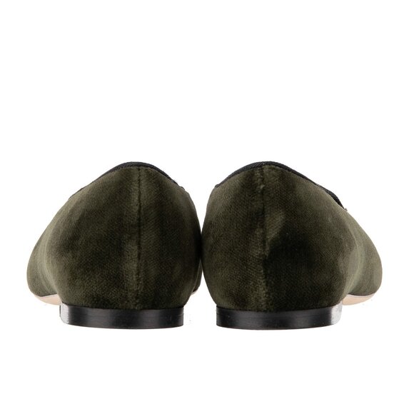 Dolce & Gabbana - Pearl Sacred Heart Embroidered Velvet Ballet Flats AUDREY Gree - Picture 5 of 5